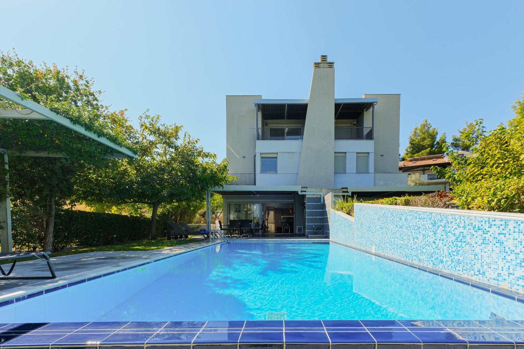 Deluxe Chrousso Pool Villa Paliouri Bagian luar foto
