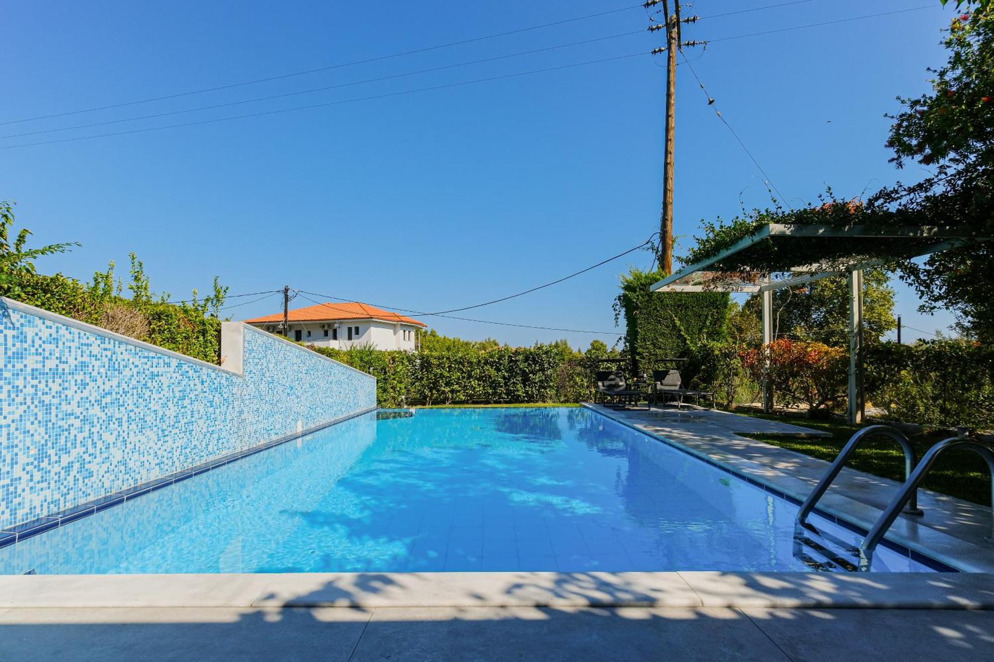 Deluxe Chrousso Pool Villa Paliouri Bagian luar foto