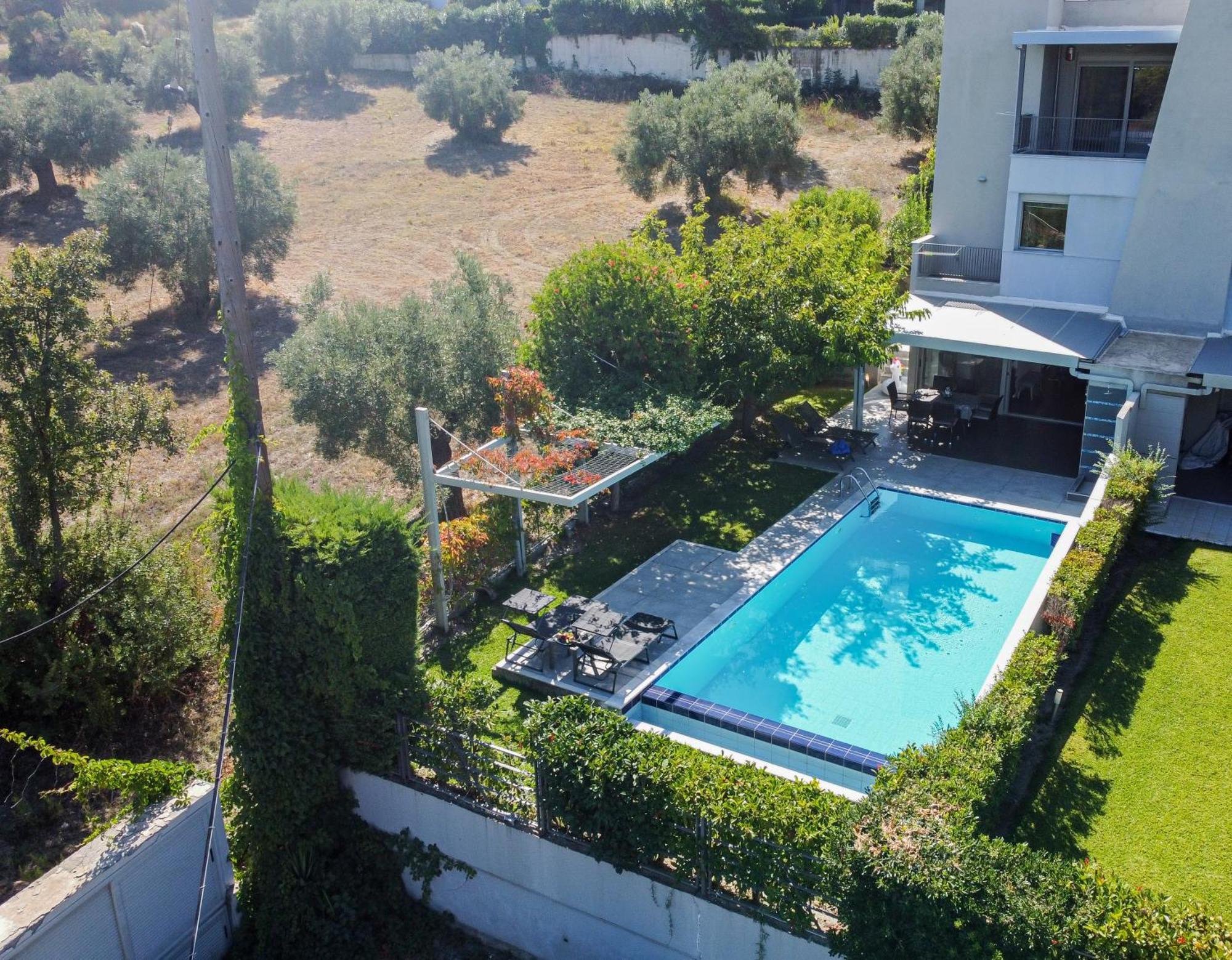 Deluxe Chrousso Pool Villa Paliouri Bagian luar foto