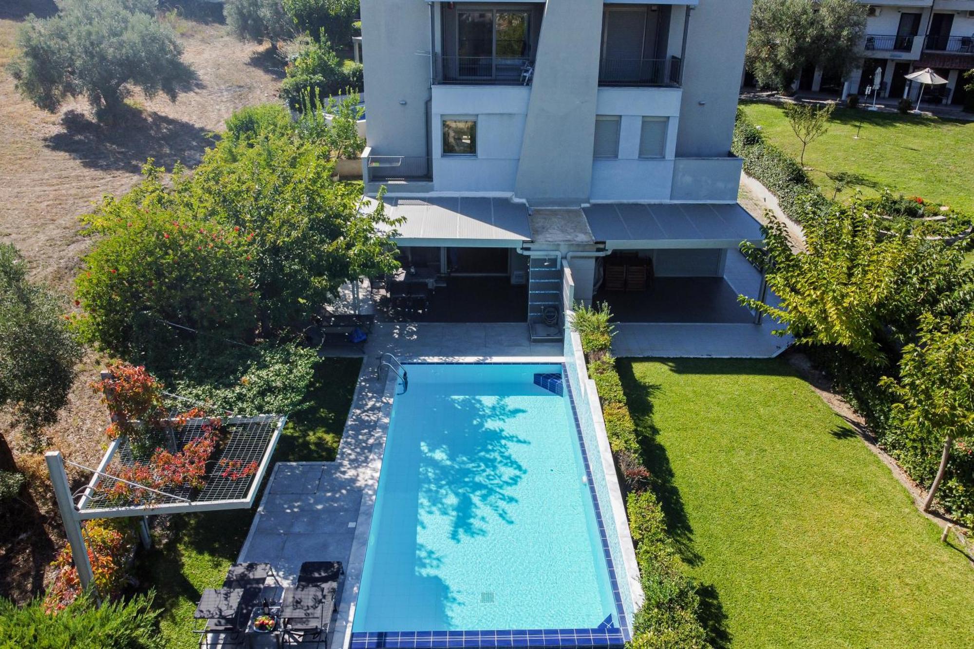 Deluxe Chrousso Pool Villa Paliouri Bagian luar foto